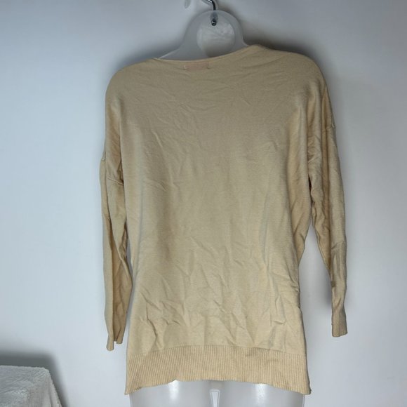 Pink Lily‎ Ivory V-neck Sweater Small - Picture 6 of 12